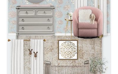 E-Design Reveal: Elegant & Whimsical Floral Nursery