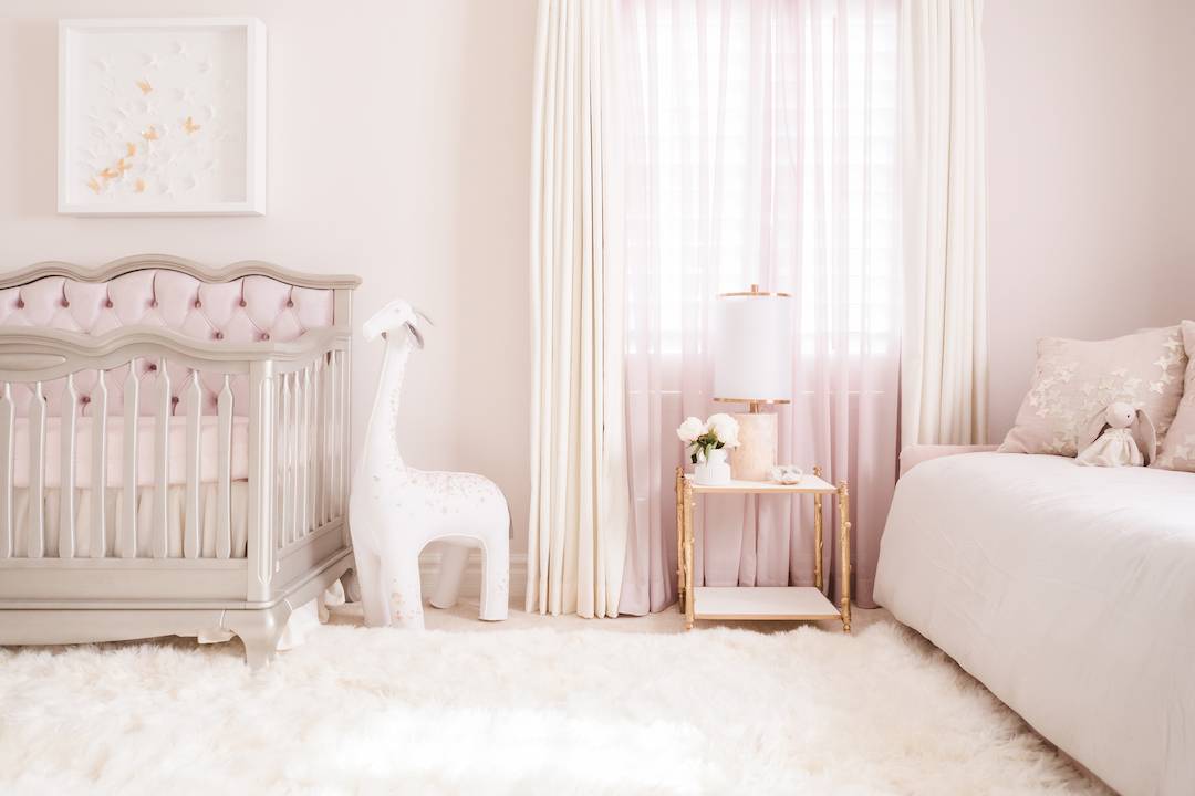 Mauve Pink Butterfly Traditional Twin Nursery