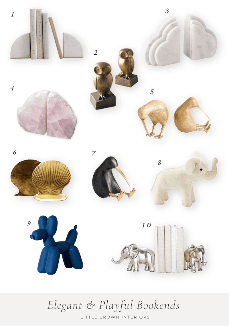 Playful & Elegant Bookends for the Nursery and Kids