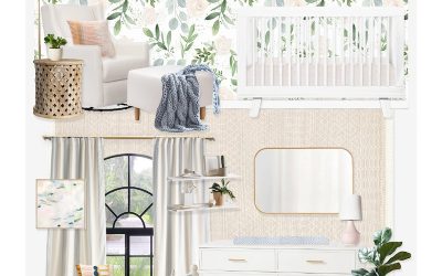 E-Design Reveal: Girl’s Neutral Nursery with Blues and Greens