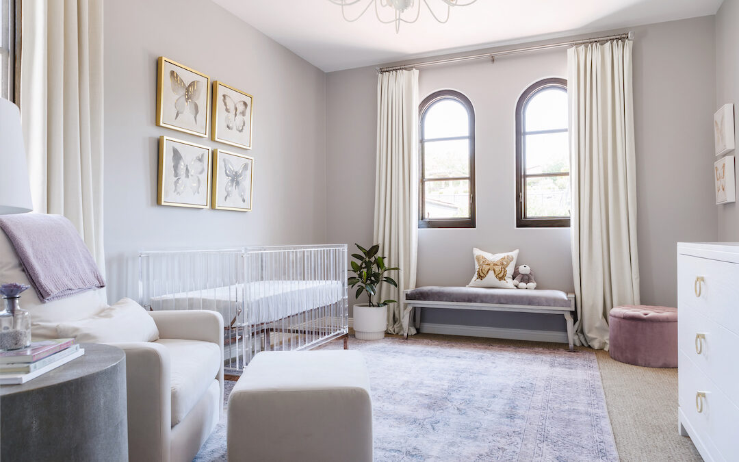 Design Reveal: A Traditional Gray and Lavender Nursery