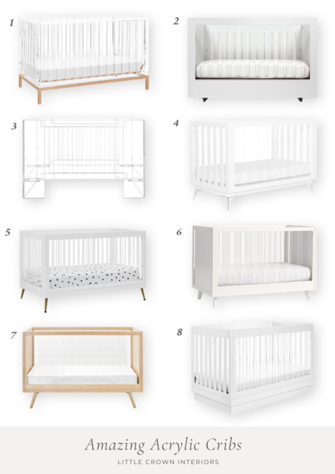 All the Best Acrylic Cribs for the Nursery - Little Crown Interiors