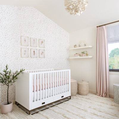Leafy Blush Nursery Design by Little Crown Interiors