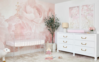 A Traditional Floral Nursery Design with Butterfly Details