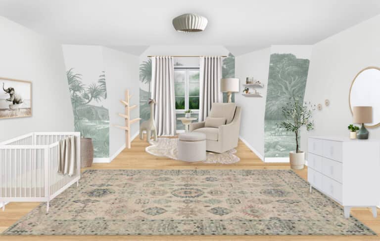 Nature Themed Nursery Design by Little Crown Interiors