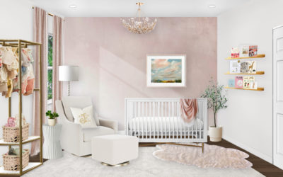 A Modern Pink Nursery Design with Vintage Touches