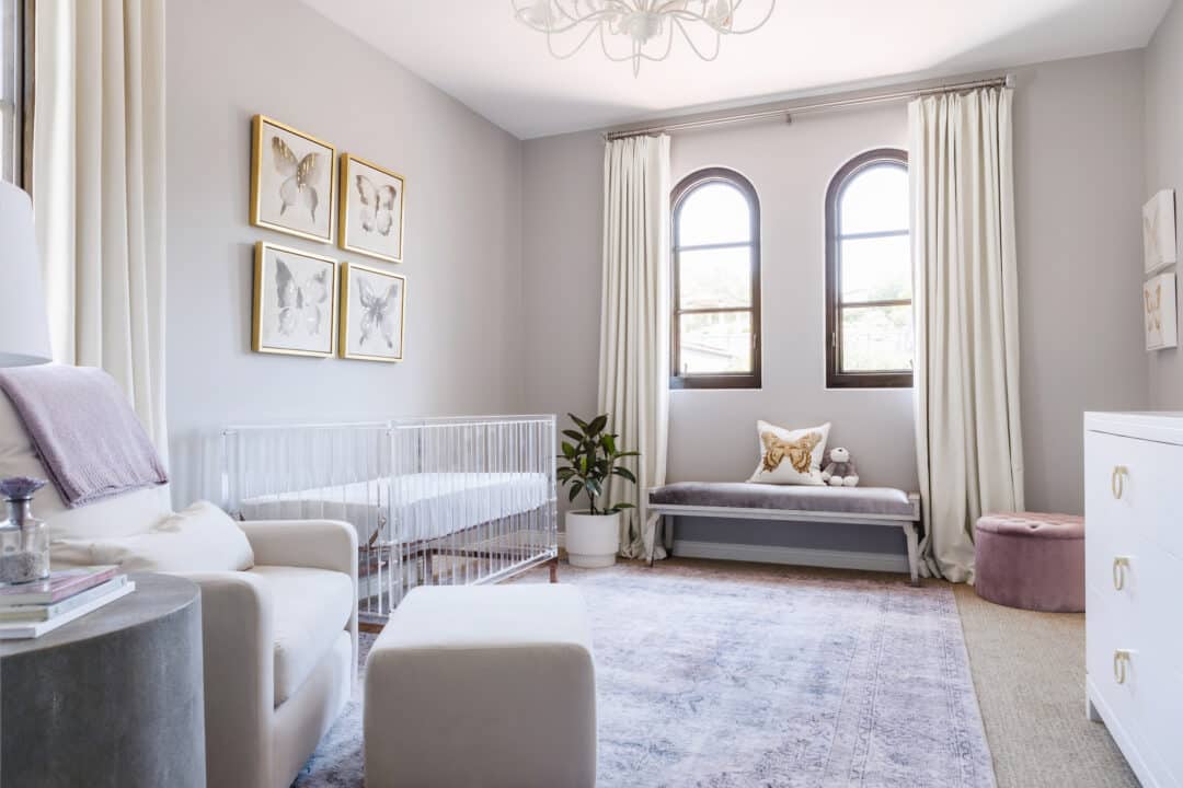 Lavender Gray Nursery Design by Little Crown Interiors
