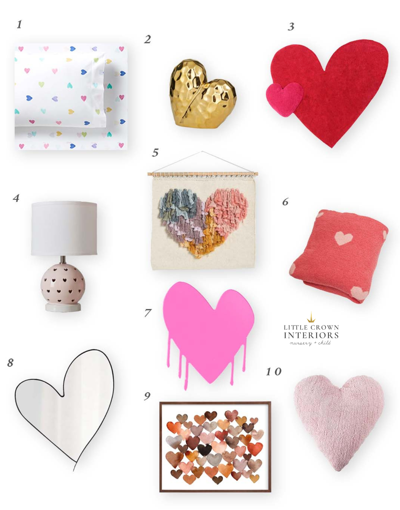 Adorable Heart Decor for the Nursery & Kid's Room - Little Crown Interiors