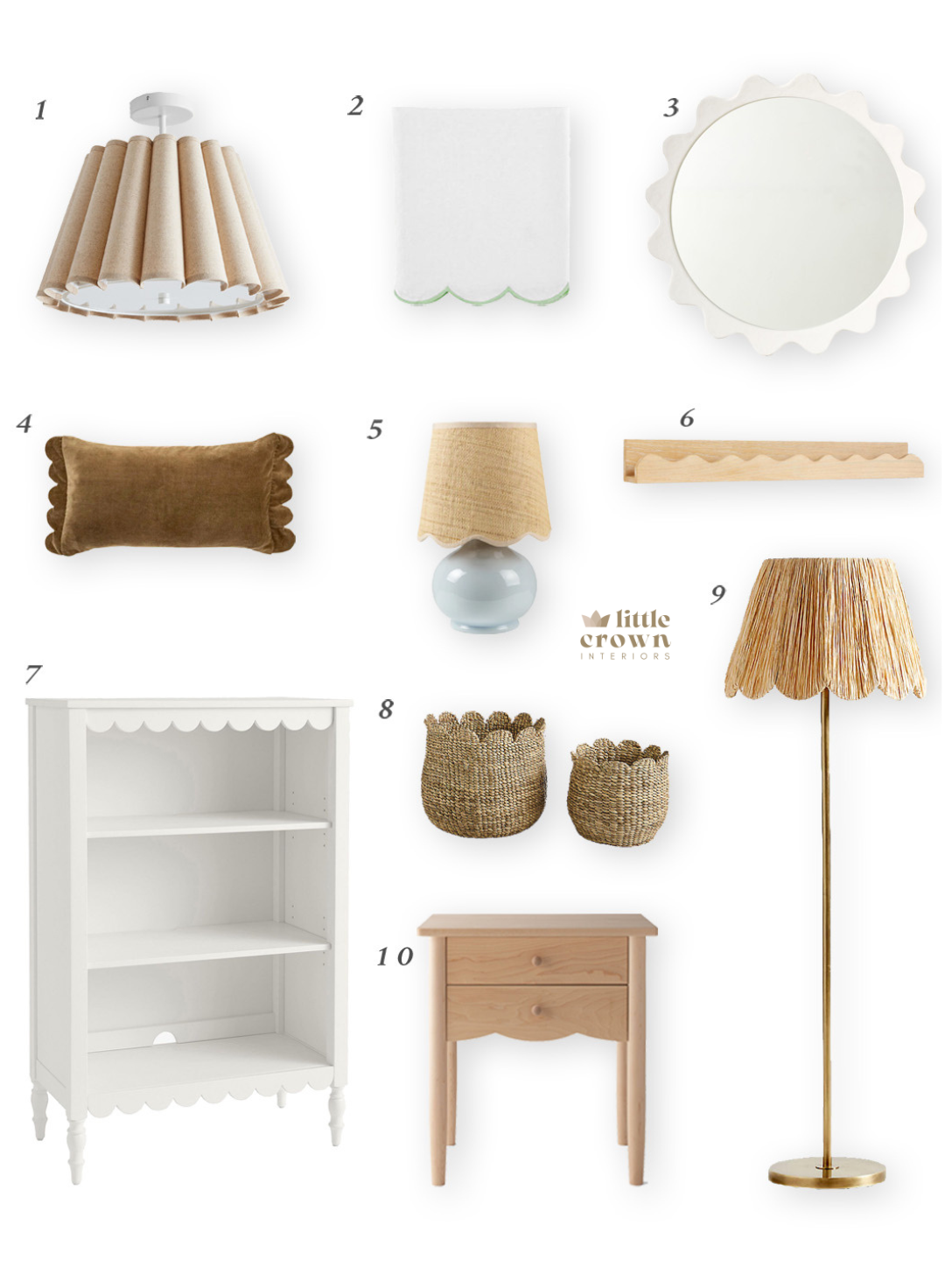 Scalloped Furniture and Decor for the Nursery and Kids Room