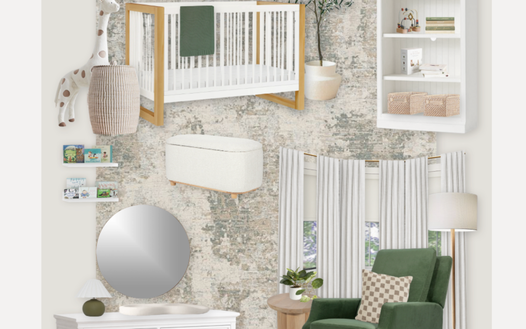 Sage & Neutral Safari Virtual Nursery Design