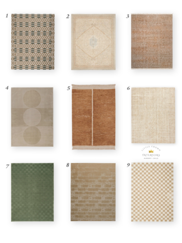 Warm Earthy Rugs for the Nursery and Kid's Room