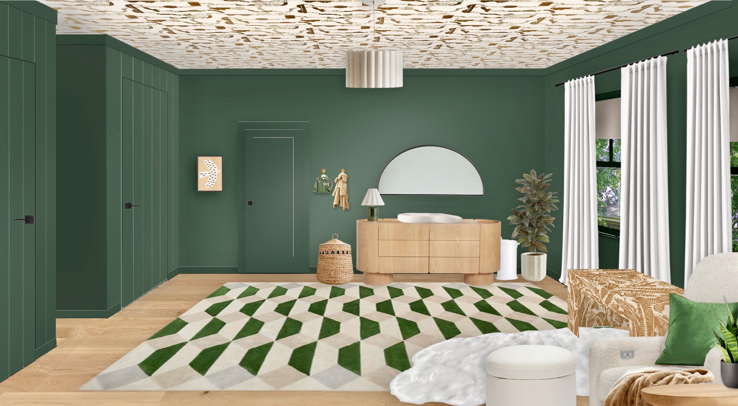 Bold Green Nursery Virtual Design