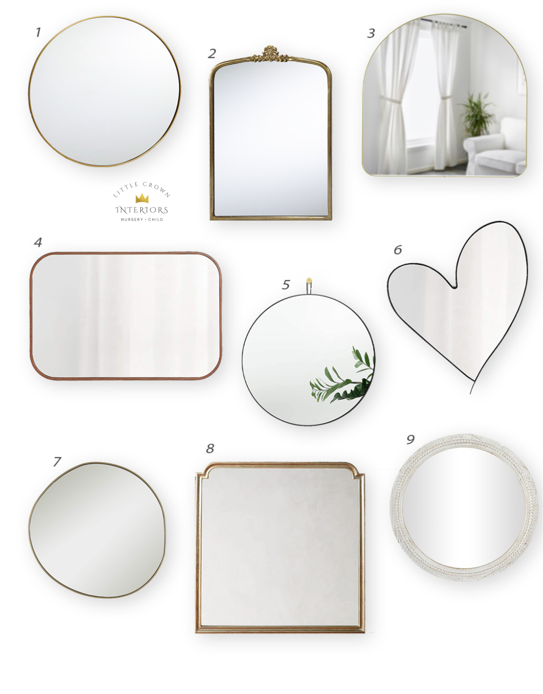 Mirrors for the Nursery & Kids Rooms