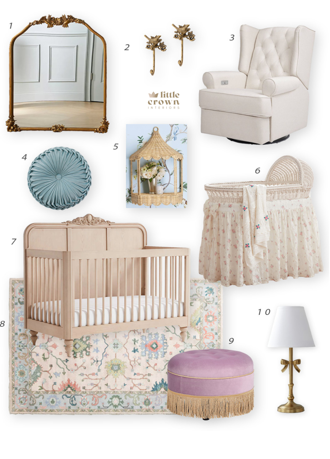 Regencycore Inspired Nursery Decor and Furniture