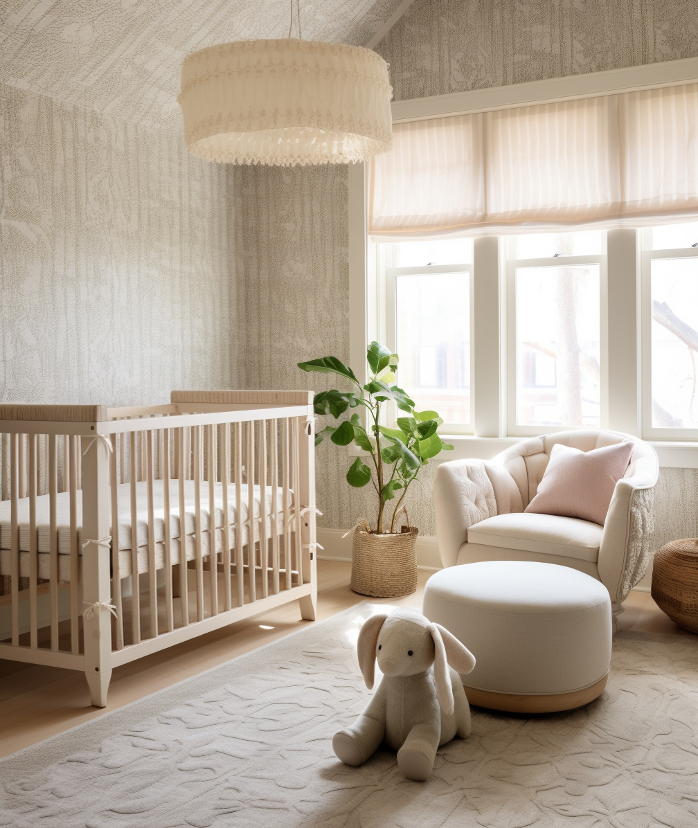 Modern Neutral Blush Nursery Design Virtual