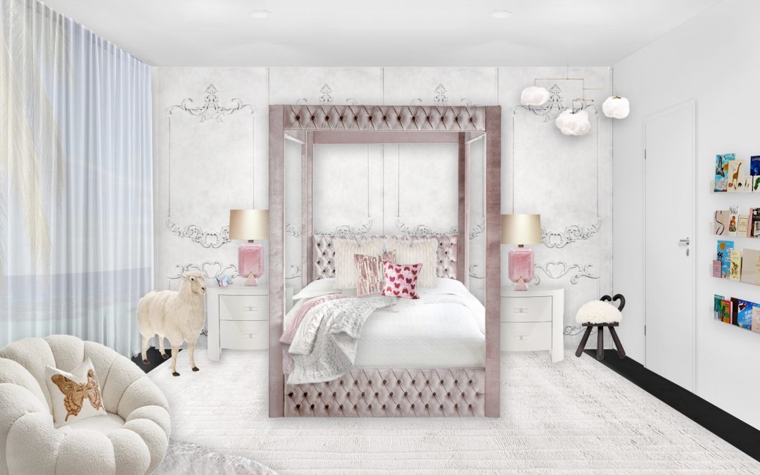 A Luxury Girl’s Virtual Bedroom Design in Miami