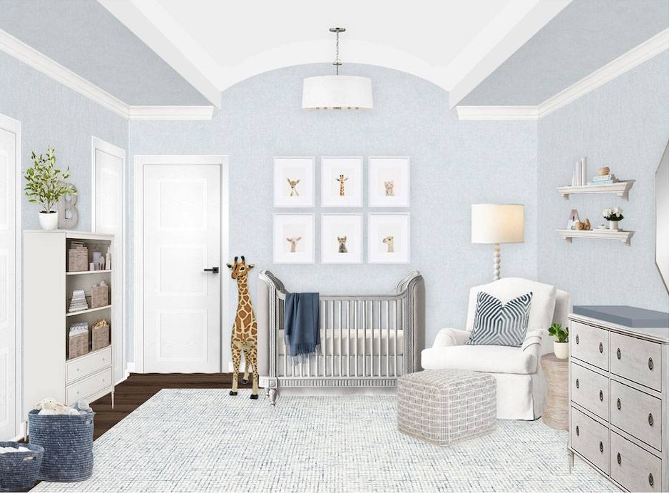 Light Blue Virtual Nursery Design