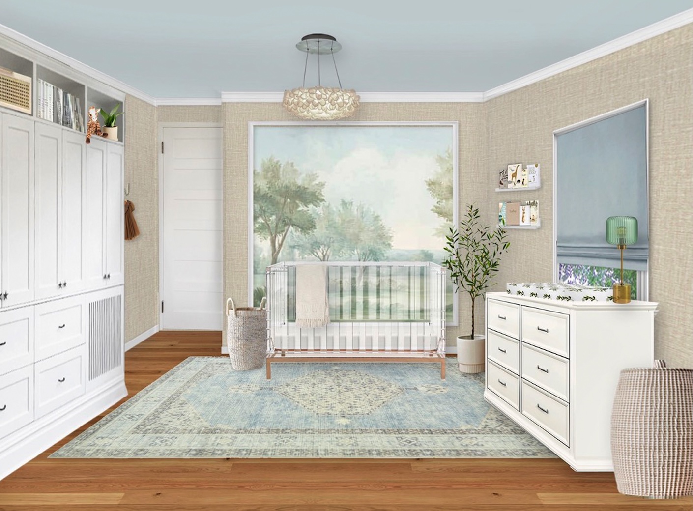 Neutral Blue Virtual Nursery Design