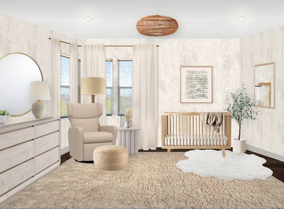 Neutral Nursery Virtual Interior Design