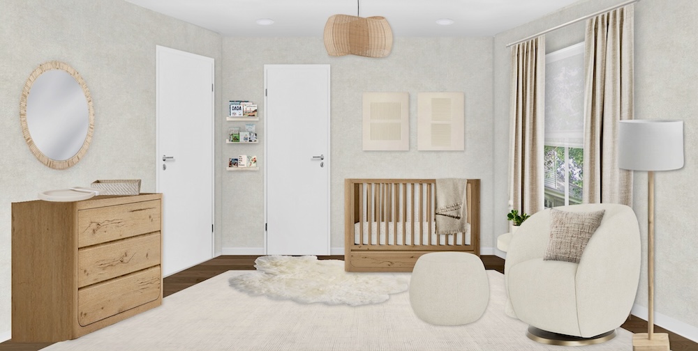 Neutral, Warm, Earthy Virtual Nursery Design