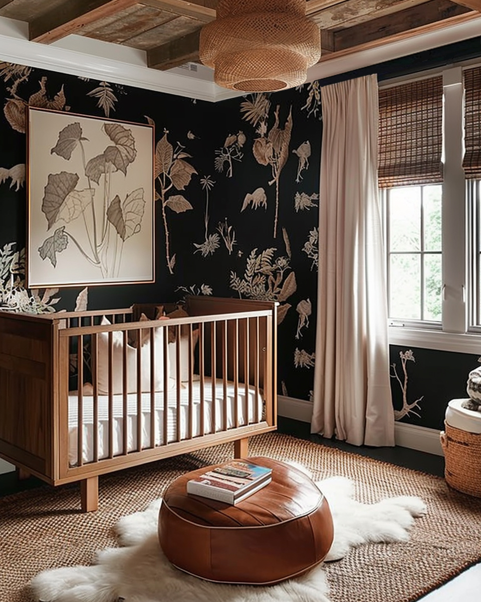 Black & Wood AI Nursery Design