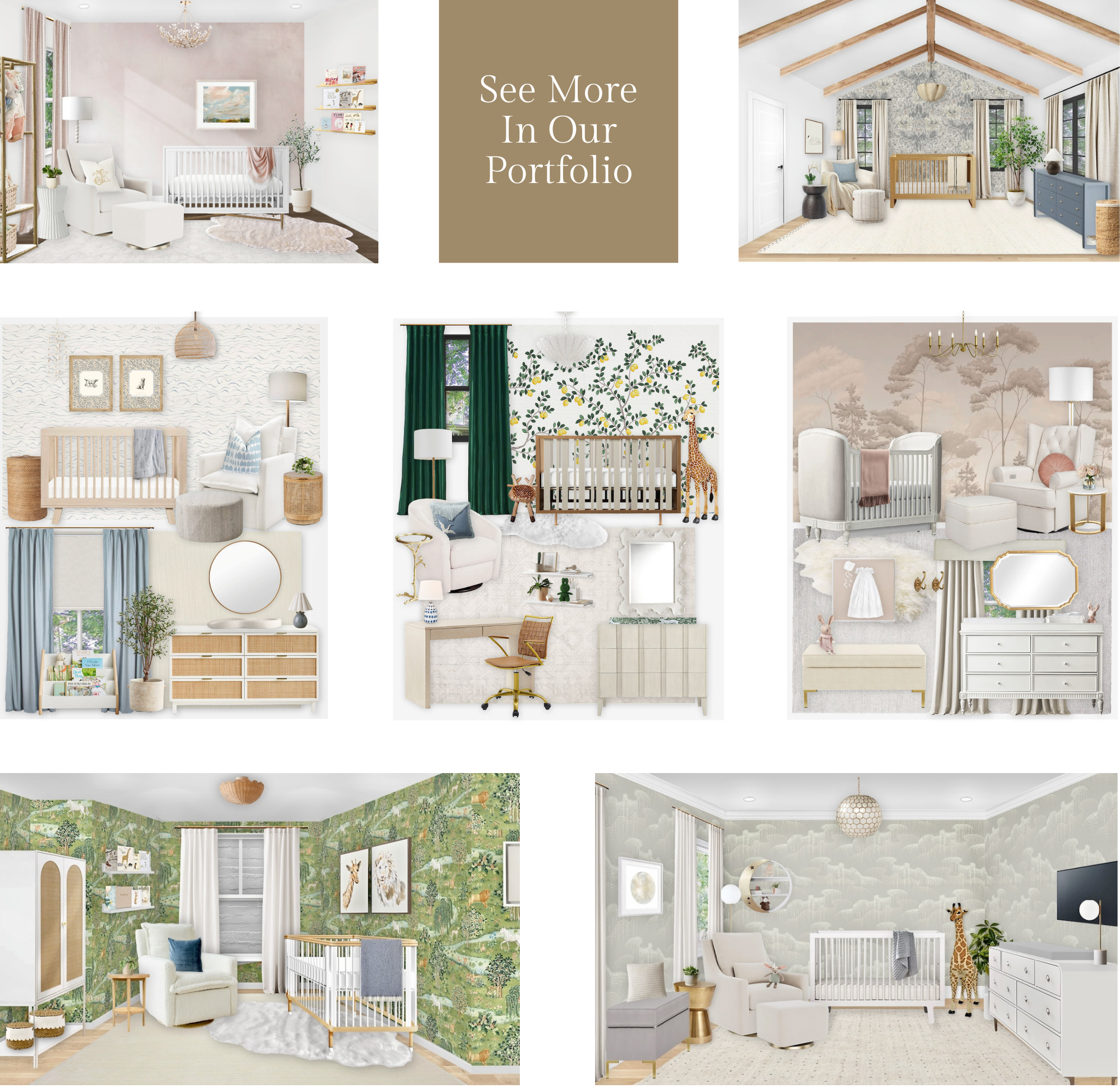 Virtual Nursery Interior Design by Little Crown Interiors