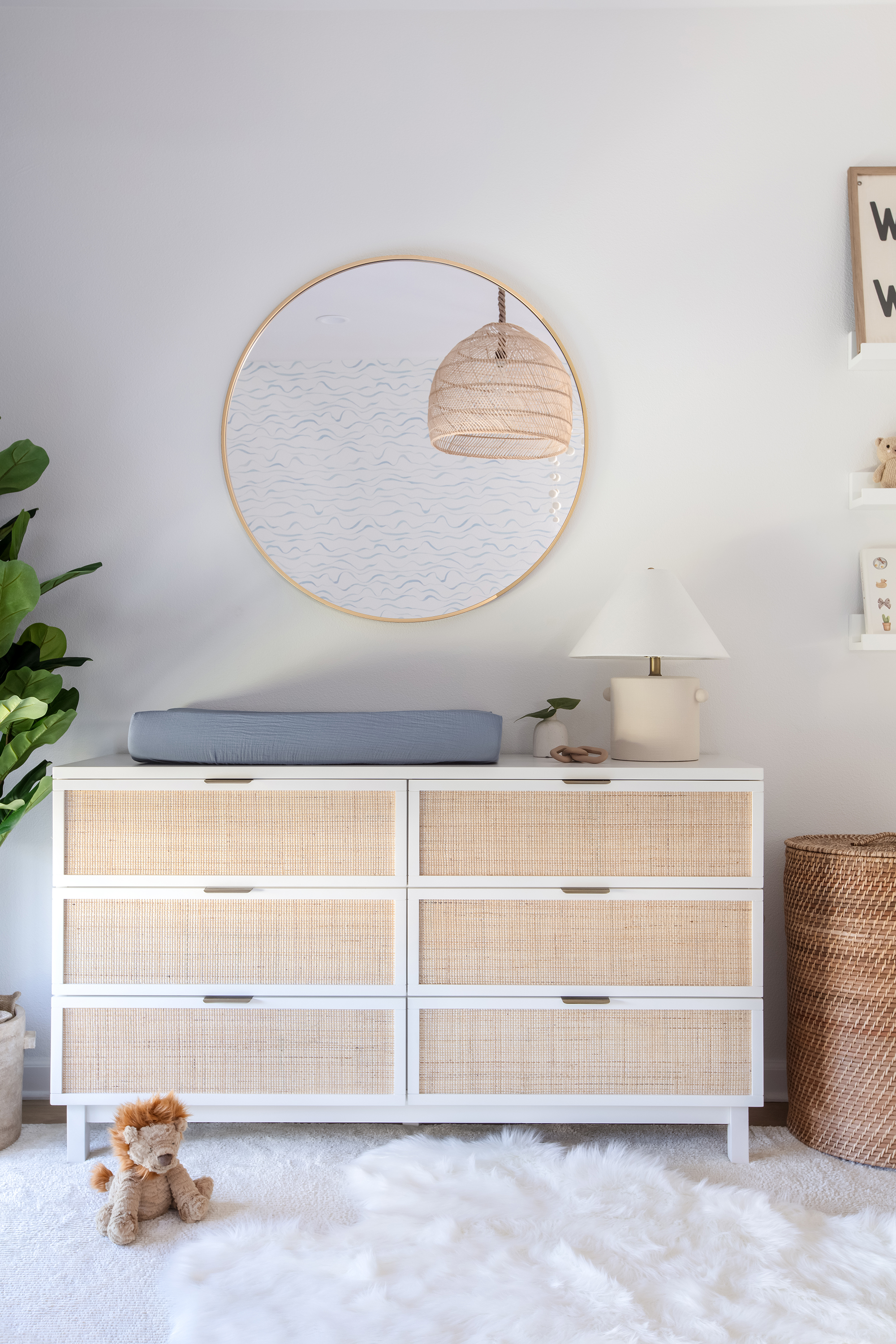 Neutral Nursery with Soft Blue Accents