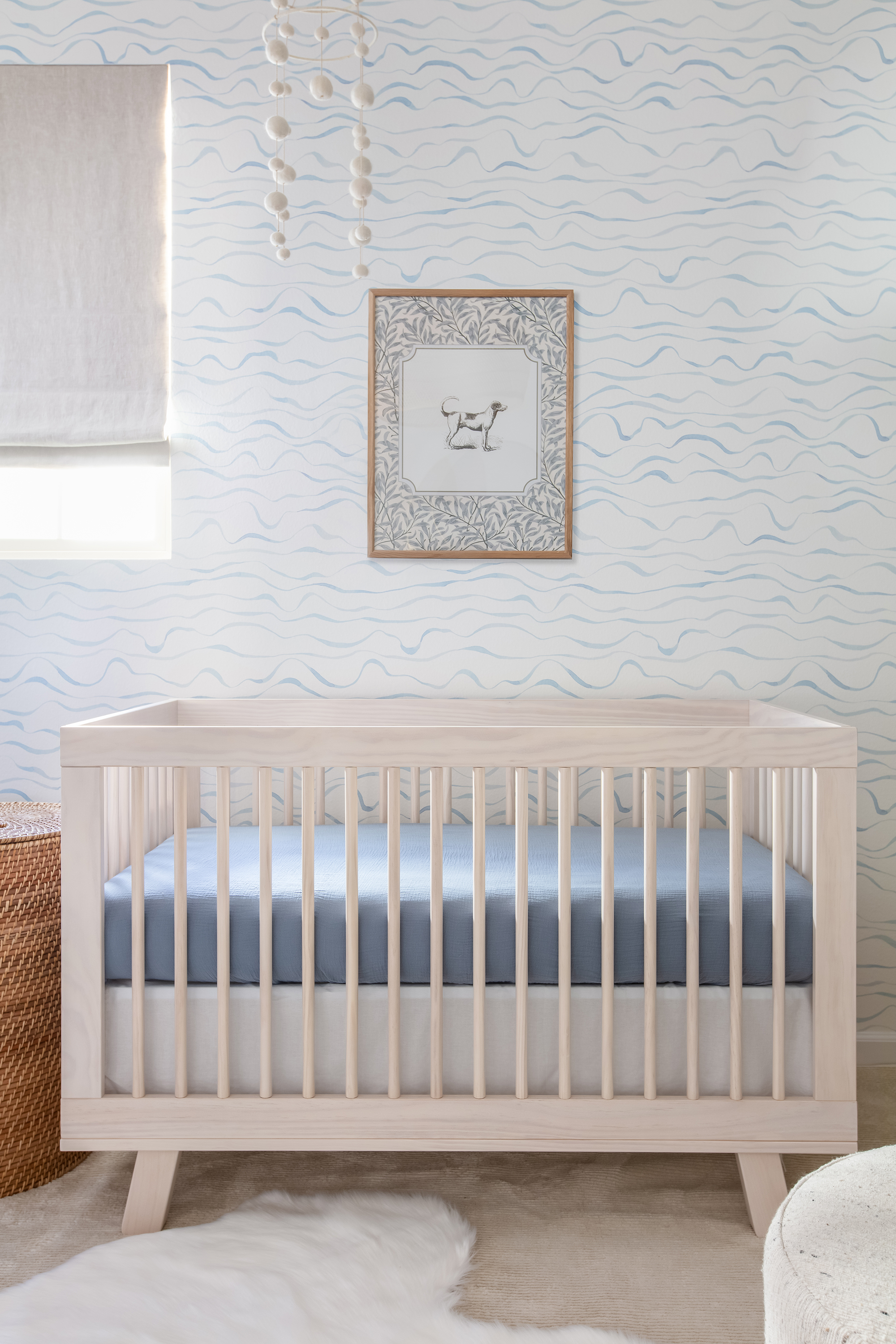 Neutral Nursery with Soft Blue Accents