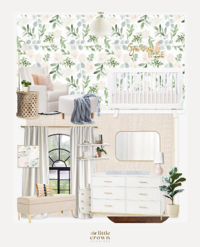 Blue, Green & Neutral Nursery Virtual Design