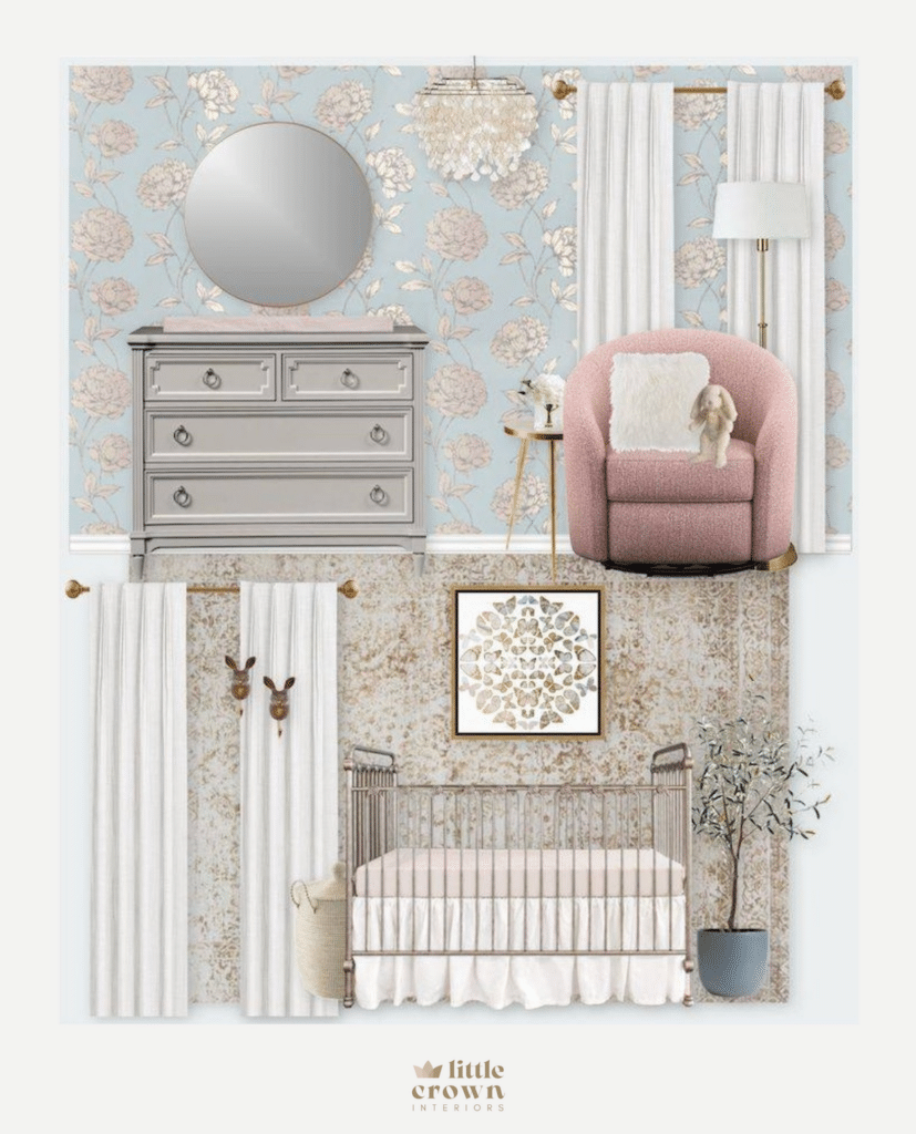 Elegant Girl Nursery Traditional Design