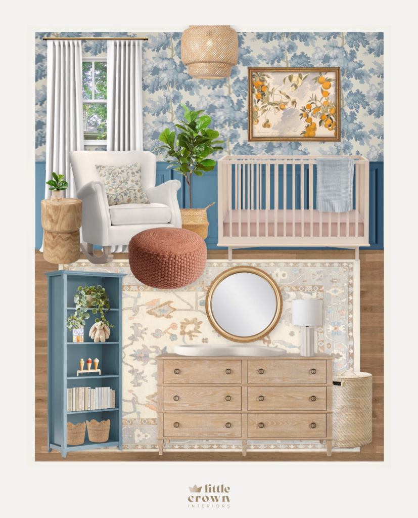 Moody Blue Virtual Nursery Design
