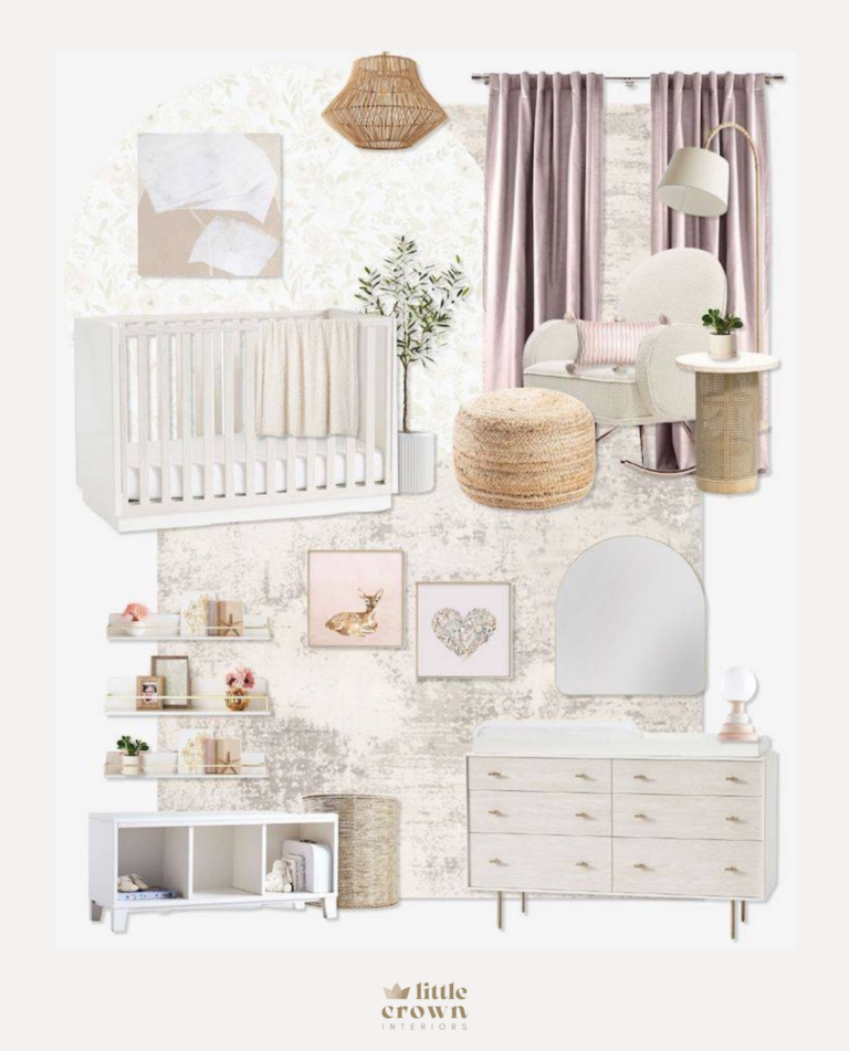 Neutral Floral Nursery Design