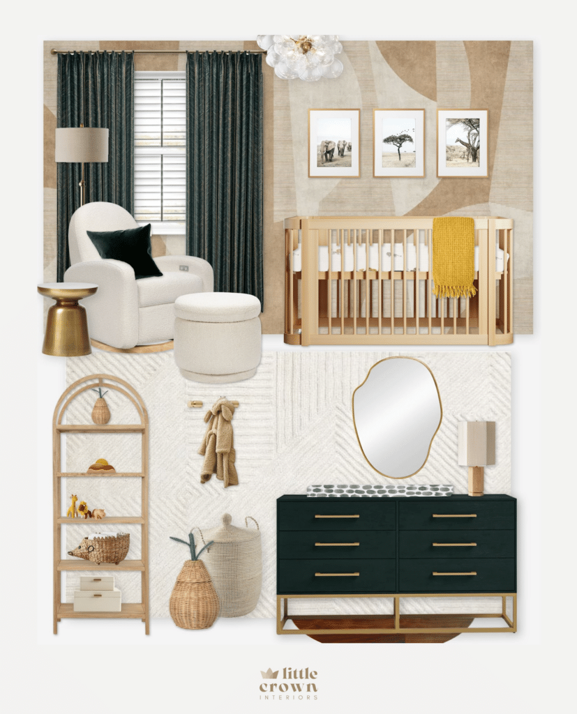 Neutral Safari Virtual Nursery Design