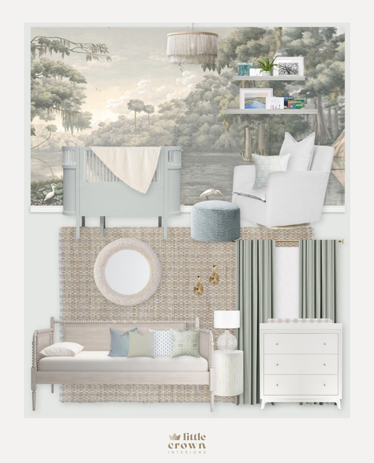 Neutral Southern Jungle Nursery E-Design