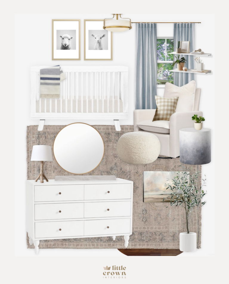 Transitional Nursery Pale Blue Virtual Design