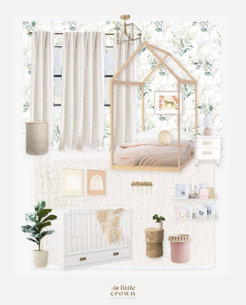 Whimsical Shared Nursery Design