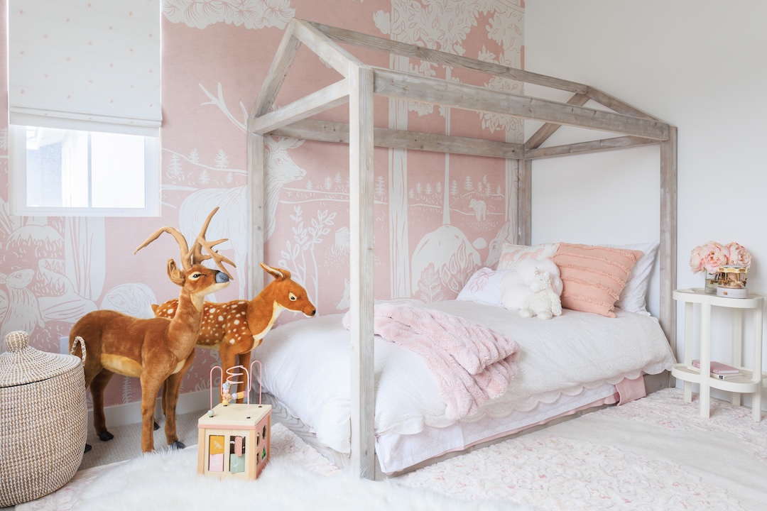 Sweet, Soft Pink Girl's Bedroom Design Reveal
