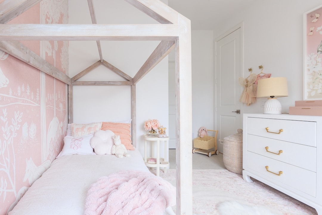 Sweet, Soft Pink Girl's Bedroom Design Reveal