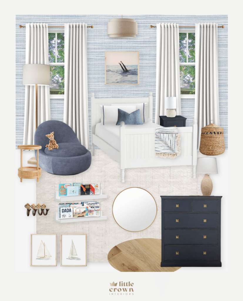 Neutral Coastal Boy's Room Virtual Design