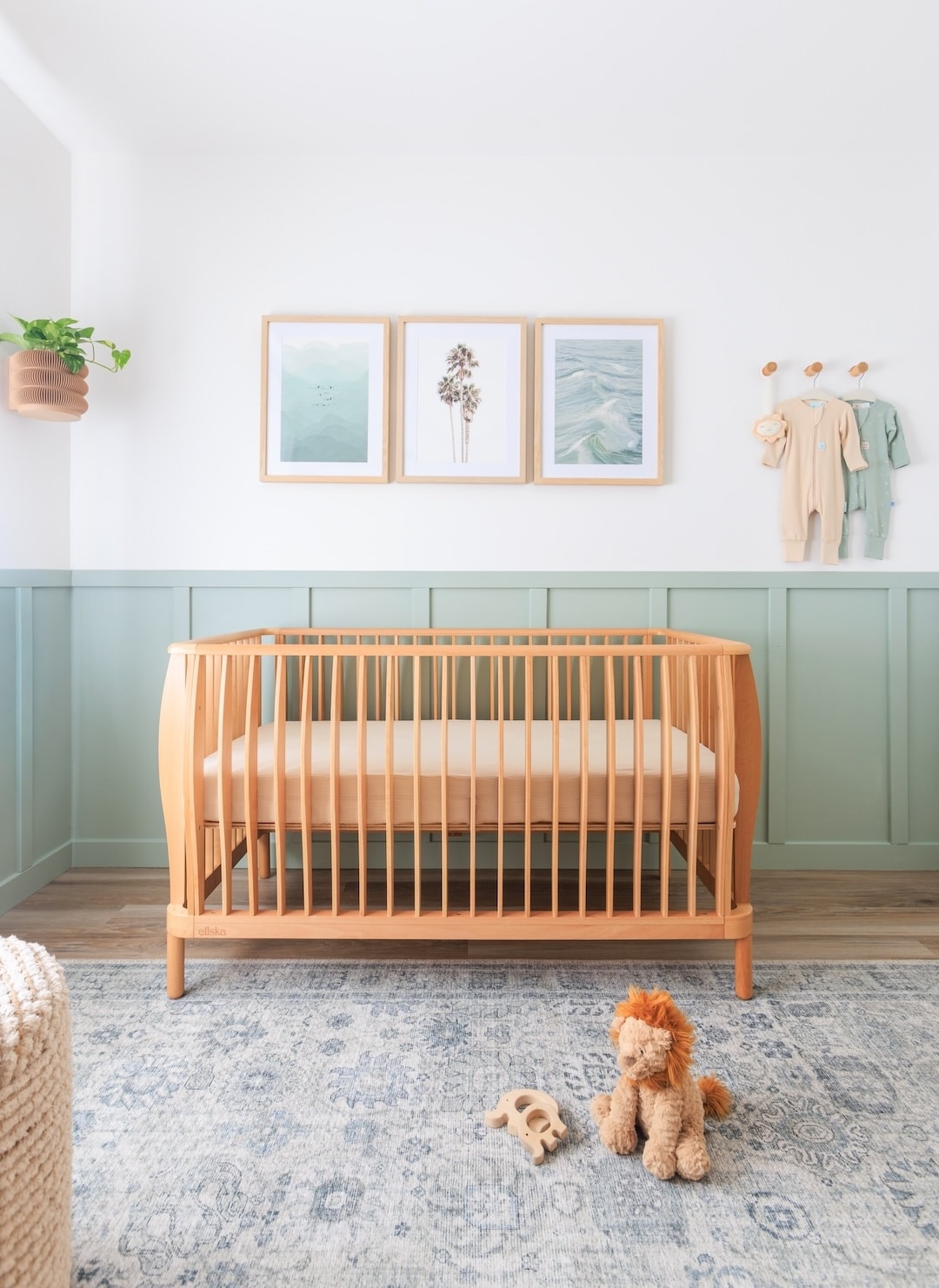 Beachy Sage Green Nursery Design for Tara Brose