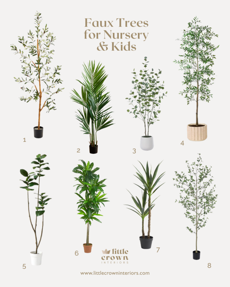 The Best Faux Trees and Plants for the Nursery + Tips and Safety