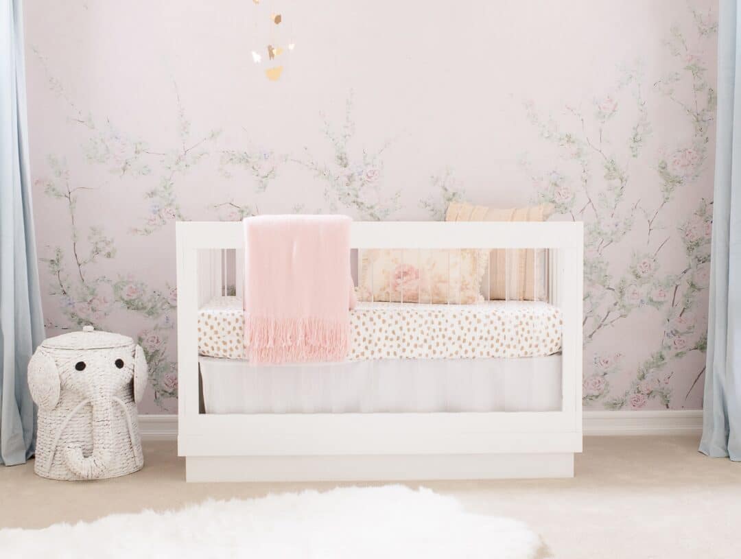 Nursery interior design portfolio | Pink Floral Nursery